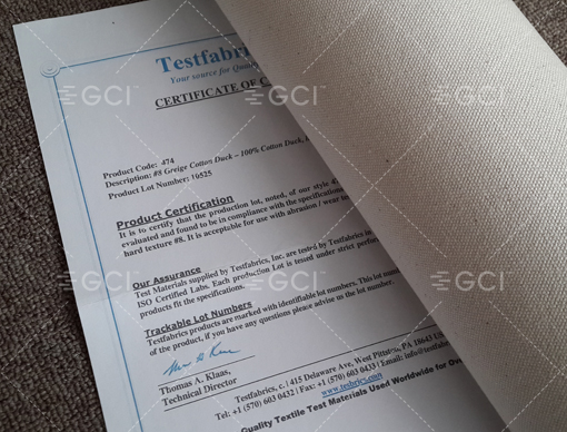 Testfabrics 8# 474Chrysler Greige cotton Duck帆布